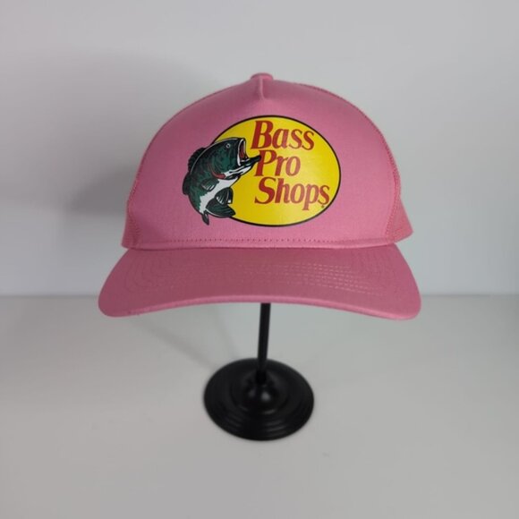NWOT Bass Pro Shops Gone Fishing Barbie Pink Mesh Trucker Hat OS - Picture 2 of 8
